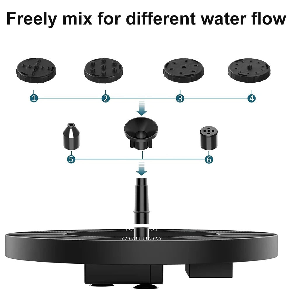 🌞 Solar-Powered Fountain Pump – Self-Running Water Feature for Ponds, Pools & Bird Baths! 🌊